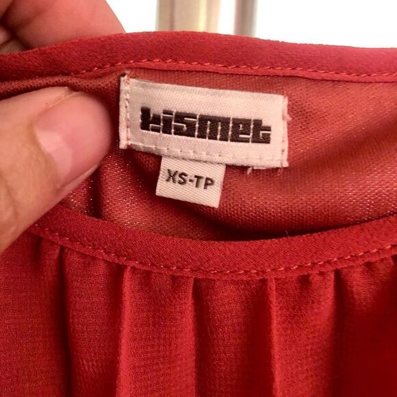 Kismet Raspberry Coloured Lined Pleated Dress / Sz XS - Picture 5 of 6